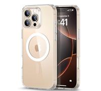 ESR Coque pour iPhone 16 Pro Max avec Verre Trempé, Coque Mate Translucide avec Protecteur D'écran, Compatible avec MagSafe, Protection de Qualité Militaire, Série Classic, Transparent