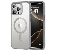 ESR Coque pour iPhone 16 Pro Max avec Verre Trempé, Coque Mate Translucide avec Protecteur D'écran, Compatible avec MagSafe, Protection de Qualité Militaire, Série Classic, Gris Givré