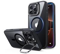 ESR Coque pour iPhone 16 Pro Max Support Flex Magnétique, Noir Transparente | Commande de la Caméra, Anti-jaunissement, Protection Chute 3X Militaire, Coque Téléphone Magnétique, Coins Air Guard