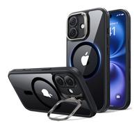 ESR Coque pour iPhone 16 Support Flex Magnétique, Noir Transparente