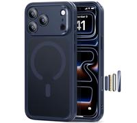 ESR Coque pour iPhone 17 Pro, Protection Commande de la Caméra, Compatible avec MagSafe, Protection Antichute de Qualité Militaire, Coins Air Guard Absorbant Les Chocs, Série Hybride，Bleu Givré