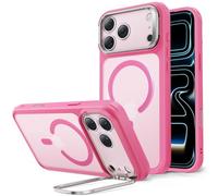 ESR Coque pour iPhone 17 Pro, Protection Commande de la Caméra, Compatible avec MagSafe, Protection Antichute de Qualité Militaire, Support Stash, Série Classic，Rose Givré