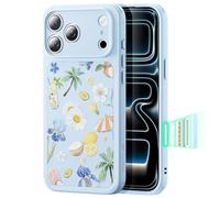 ESR Coque pour iPhone 17 Pro, Protection Commande de la Caméra, Compatible avec MagSafe, Protection Antichute de Qualité Militaire, Série Hybride, Paradis Tropical, Bleu Clair