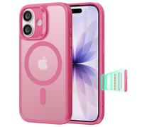 ESR Coque pour iPhone 17, Protection Commande de la Caméra, Compatible avec MagSafe, Protection Antichute de Qualité Militaire, Coins Air Guard Absorbant Les Chocs, Série Hybride，Rose Givré
