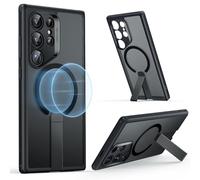 ESR Coque pour Samsung Galaxy S24 Ultra avec Support Pivotant, Noir Givré