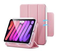 ESR Étui pour iPad mini 7 2024 A17 Pro, iPad mini 6 Hülle 2021, 8,3 pouces, fin, support Trifold à deux voies, fixation magnétique forte, protection durable, compatible avec Pencil Pro/USB-C, rose