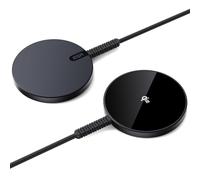 ESR for Magsafe Chargeur sans Fil 15 W Qi2, pour iPhone 17/16/16 Pro/16 Pro Max/15/14/13, AirPods 4/3, Station de Charge inductive avec câble en Nylon A/C renforcé de 1,5 m, Lot de 2,Noir