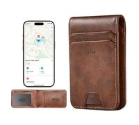 ESR Geo Porte-cartes avec fonction Find My Full Find Me, blocage RFID, peut contenir jusqu'à 11 cartes plus espèces, Cuir vieilli, Compact, Classique
