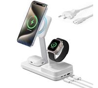 ESR HaloLock 6-in-1 Travel Wireless Charging Set, EU Plug | 100 W avec CryoBoost Chargeur MagSafe, Chargeur Magnétique sans Fil pour Apple Watch, AirPods 4/3/Pro et Appareils USB-C/A