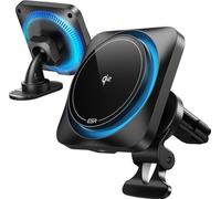 Esr Halolock Cryoboost Magnetic Magsafe Dashboard & Vent Car Mount Wireless Charger Qi2 15W Frosted Onyx