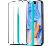 ESR Kit de protection d'écran en verre trempé pour iPhone 15 - Pack de 2 avec cadre noir