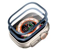 ESR Lot de 2 Protecteurs D'écran Armorite pour Apple Watch Ultra 2/1 (2023/2022, 49 mm),Protection de Qualité Militaire, Protecteur en Verre Trempé avec Cadre en Acier Inoxydable, Bleu Foncé