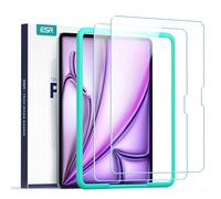 ESR Lot de 2 Protecteurs D'écran pour iPad Air 13 Pouces M4/M3/M2 | 2026/2025/2024, Protecteur en Verre Trempé avec Cadre D'alignement, Anti-Rayure, Sans Bulles, Compatible avec Apple Pencil