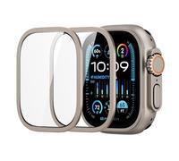 ESR Lot de 2 protections d'écran pour Apple Watch Ultra 2/1 49 mm (2023/2022, 49 mm), protection de qualité militaire, en verre trempé avec cadre en acier inoxydable, Keep Original, résistant aux