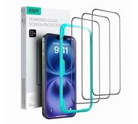 ESR Lot de 3 Verre Trempé pour iPhone 16 Plus/15 Plus, Cadre d'alignement