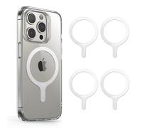 ESR Lot de 4 Anneaux magnétiques MagSafe pour iPhone 16e/16/15/14/13/12/11/X/8, Android Samsung Galaxy S24/S23/S22/S21/S20, Accessoires MagSafe