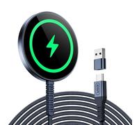 ESR Mini Chargeur sans Fil HaloLock, Chargeur Compatible avec MagSafe, Chargeur Compatible avec Les iPhone 16/16 Max/16 Pro/16 Pro Max/15/14/13 Series, Airpods 4, Fixation Magnétique Puissante, Bleu