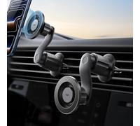 ESR OmniLock Support de téléphone magnétique pour grille d'aération, rotation à 360°, support de téléphone magnétique pour iPhone 17/16/15/14/13/12, Google/Samsung/Android, comprend 2 anneaux MagSafe