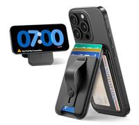 ESR Porte Carte avec MagSafe, 5 Cartes, Support Réglable, Boucle à Prise Sécurisée, pour iPhone 17/16/15/14/13/12 et Google Pixel 10/Pro/Pro XL, Pas pour 13/12 Mini, Non Compatible avec Localiser,Noir