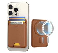 ESR Porte-Cartes avec MagSafe, Blocage RFID, Maintien 5 Cartes, Wallet avec Force Magnétique de 3200 g, en Cuir Végan, pour iPhone Série 17/16/15/14/13/12 et Google Pixel 10/10 Pro/10 Pro XL, Marron