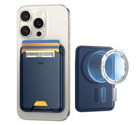 ESR Porte-Cartes avec MagSafe, Blocage RFID, Maintien 5 Cartes, Wallet avec Force Magnétique de 3200 g, en Cuir Végan, pour iPhone Série 17/16/15/14/13/12 et Google Pixel 10/10 Pro/10 Pro XL, Bleu