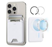 ESR Porte-Cartes avec MagSafe, Blocage RFID, Maintien 5 Cartes, Wallet pour iPhone avec Force Magnétique de 3200 g, pour iPhone Série 17/16/15/14/13/12 et Google Pixel 10/10 Pro/10 Pro XL, Blanc