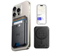 ESR Porte-Cartes pour MagSafe avec Fonction Localiser, Supportes 5 Cartes, Blocage RFID,Magnétisme Puissant pour iPhone,Suivi de Porte-Cartes,pour iPhone 16/15/14/13/12 Séries,Pas pour 13/12 Mini,Noir