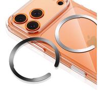 ESR pour Anneau Compatible MagSafe, Lot de 2 Anneaux Métalliques Autocollant Telephone Universel pour iPhone 17/16/16e/15/14/13/12, Google Pixel 10, Galaxy S24/S23 et Plus, Noir et Argenté