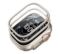 ESR Protecteur d’Écran Armorite pour Apple Watch Ultra 4 2026/3/2/Ultra | 49 mm, Protection de Niveau Militaire, Verre Trempé avec Cadre en Alliage d’Aluminium, Anti-rayures, Lot de 2, Titane