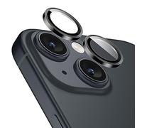 ESR Protection Objectif Caméra pour iPhone 15/iPhone 15 Plus/iPhone 14/iPhone 14 Plus Armorite, Protecteur pour Lentille Individuel, Film Ultra-Fin avec Bord en Aluminium, Lot de 1, Noir