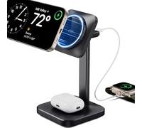 ESR Station de Charge sans Fil 2 en 1, [Certifié] Chargeur Apple Watch et Support de Chargeur MagSafe pour iPhone, pour Plusieurs Appareils, iPhone 17/16/15/14/13/12,Airpods 4, Montre et AirPods, Noir