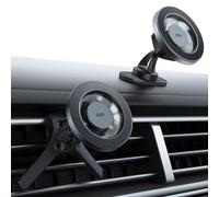 ESR Support Téléphone Voiture Magnétique pour MagSafe, Grille d'aération/Tableau Bord Aimant Support pour iPhone Air/17/16/15/14/13/12, Google Pixel 10, Galaxy S25,Ne Charge Pas,Fibre de Carbone Noire