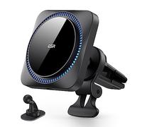 ESR Support Telephone Voiture Magsafe avec CryoBoost, Chargeur Magsafe Voiture sans Fil, Support Telephone Magnétique pour iPhone 16/15/14/13/12, Samsung Galaxy S25, Chargeur de Refroidissement Rapide