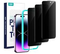 ESR Verre Trempé Anti-Espion pour iPhone 14 Pro, Cadre D'installation Facile, Ultra Résistant, Film Protection écran, Anti-Rayures, Protection Militaire, Lot de 3