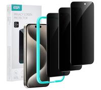 ESR Verre Trempé Anti-Espion pour iPhone 15 Pro Max, Cadre D'installation Facile, Ultra Résistant, Film Protection écran, Anti-Rayures, Protection Militaire, Lot de 3