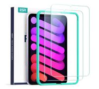 ESR Verre Trempé pour iPad Mini 7 (A17 Pro, 2024) et iPad Mini 6 (2021) 8,3 Pouces, Protection d’Écran HD Transparente Résistante aux Éraflures fournie avec Cadre d’Installation Facile, Lot de 2