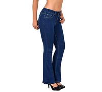 ESRA Jean Femme Bootcut Jeans Pantalon Grandes Tailles Salsa Pantalon en Jean Femme B500