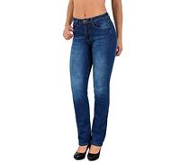 ESRA Jean Femme Jeans Droit Pantalon en Jeans Straight Fit Jean de Grandes Tailles G500