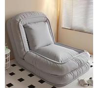 ESRADA Lazy Sofa Can Sleep and Lie Down Lit pliant Chambre Chambre Humain Chenil Petit Canapé Balcon Baie Fenêtre Internet Celebrity Tatami Seat Gris-130 x 90 cm