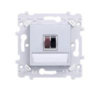 ess. Prise HP simple Titane HAGER WE290T