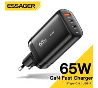Essager 65W GaN USB Type C chargeur pour ordinateur portable PPS 45W 25W Charge rapide pour Samsung Xiaomi Realme mobile iPhone15 14 13 Pro téléphone