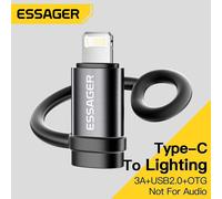 Essager - adaptateur d'éclairage vers Type C 3A, charge rapide, connecteur IOS femelle vers mâle de Type C pour IPhone 15 14 13 Pro, convertisseur IPad Type C TO Lightning