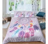 ESSAHI Attrape-rêves Housses De Couettes Parure De Lit -Lot De 3 - Impression 3D Exotisme Housse De Couette Microfibre avec Taies d'oreiller - pour Homme Et Femme King（220x240cm）
