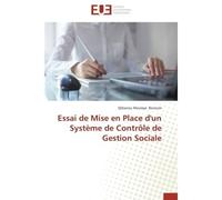 Essai de Mise en Place d'un Système de Contrôle de Gestion Sociale - Djibairou Moulaye Bocoum - Universitaires Europeennes - broché - Essai