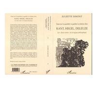 Essai sur la quantité, la qualité, la relation chez Kant, Hegel, Deleuze – L'Harmattan