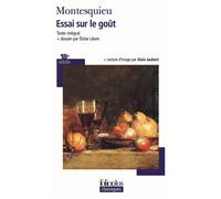 Charles-Louis de Secondat Montesquieu – Essai sur le goût – Poche – Gallimard