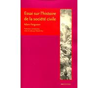 Essai sur l'histoire de la société civile - Adam Ferguson - Ens Lyon-Inrp - broché - Essai