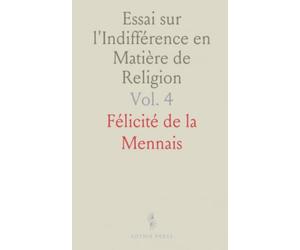 Essai sur l'Indifférence en Matière de Religion