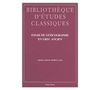 Essais de lexicographie en grec ancien