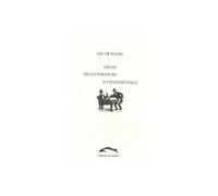 Essais de litterature et d'esthetique - Oscar Wilde - Du Sandre Eds - broché - Essai